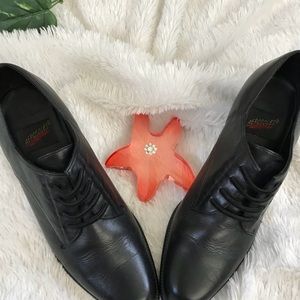 Black laced boots 2 inch heal